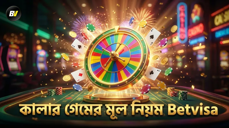 কালার গেমের মূল রঙ ও বাজির ধরন বোঝানো হয়েছে