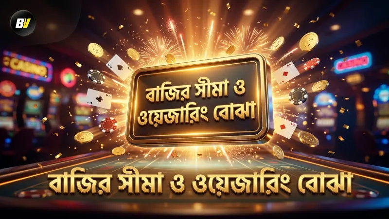 বাজির সীমা এবং ওয়েজারিং হিসাব স্পষ্ট বুঝতে হবে।